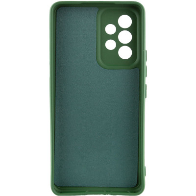 Накладка (з мікрофіброю) GETMAN Liquid Silk Full Camera для Samsung A52 / A52s- темно-зелений Накладка (з мікрофіброю) GETMAN Liquid Silk Full Camera для Samsung A52 / A52s- темно-зелений