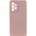 Накладка (з мікрофіброю) GETMAN Liquid Silk Full Camera для Samsung A52 / A52s- рожевий пісок