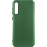 Накладка (з мікрофіброю) Silicone Cover Lakshmi для Samsung A50 / A50s / A30s- темно-зелений