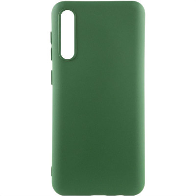 Накладка (з мікрофіброю) Silicone Cover Lakshmi для Samsung A50 / A50s / A30s- темно-зелений