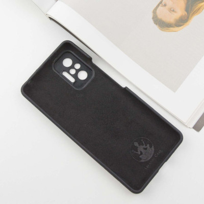 Накладка (з мікрофіброю) Silicone Cover Lakshmi для Xiaomi Redmi Note 10 Pro / Note 10 Pro Max- чорний