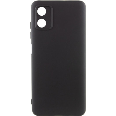 Накладка (з мікрофіброю) Silicone Cover Lakshmi Full Camera для Motorola Moto G04 / G04s / E14- чорний