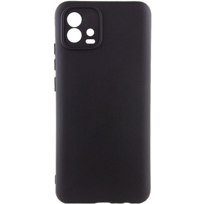 Накладка (з мікрофіброю) Silicone Cover Lakshmi Full Camera для Motorola Moto G72- чорний