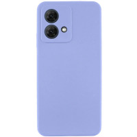 Накладка (з мікрофіброю) Silicone Cover Lakshmi Full Camera для Motorola Moto G84- бузковий