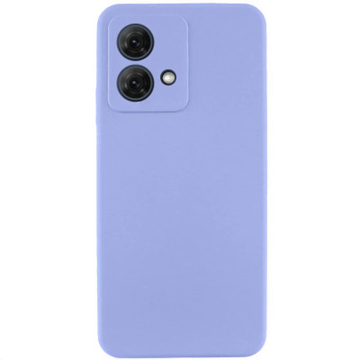 Накладка (з мікрофіброю) Silicone Cover Lakshmi Full Camera для Motorola Moto G84- бузковий