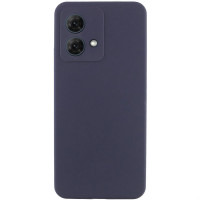 Накладка (з мікрофіброю) Silicone Cover Lakshmi Full Camera для Motorola Moto G84- темно-синій