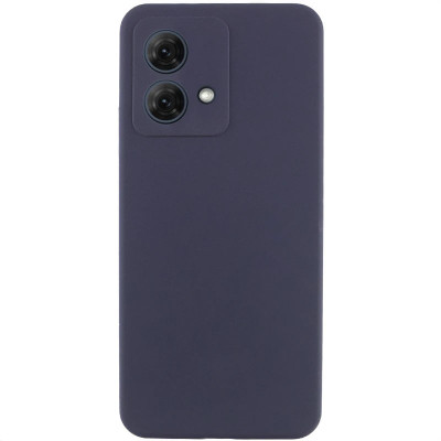 Накладка (з мікрофіброю) Silicone Cover Lakshmi Full Camera для Motorola Moto G84- темно-синій