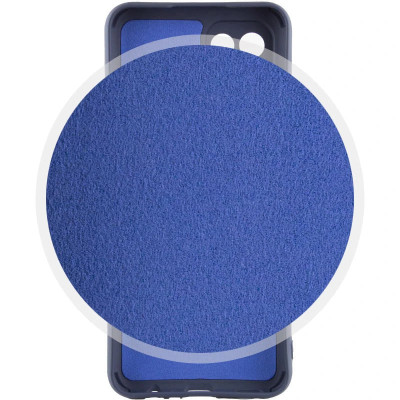 Накладка (з мікрофіброю) Silicone Cover Lakshmi Full Camera для Motorola Moto G84- темно-синій
