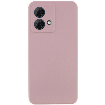 Накладка (з мікрофіброю) Silicone Cover Lakshmi Full Camera для Motorola Moto G84- рожевий пісок