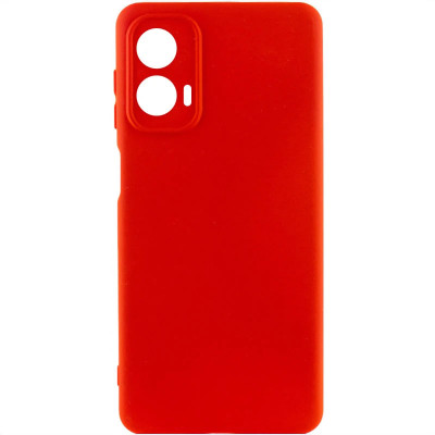 Накладка (з мікрофіброю) Silicone Cover Lakshmi Full Camera для Motorola Moto G85- червоний