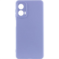 Накладка (з мікрофіброю) Silicone Cover Lakshmi Full Camera для Motorola Moto G85- бузковий