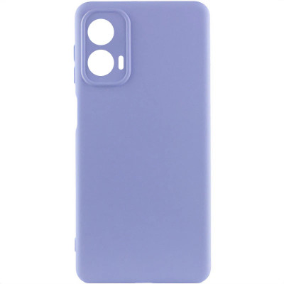 Накладка (з мікрофіброю) Silicone Cover Lakshmi Full Camera для Motorola Moto G85- бузковий