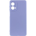 Накладка (з мікрофіброю) Silicone Cover Lakshmi Full Camera для Motorola Moto G85- бузковий