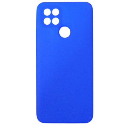Накладка (з мікрофіброю) Silicone Cover Lakshmi Full Camera для Oppo A15s / A15- ультра-синій