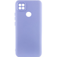 Накладка (з мікрофіброю) Silicone Cover Lakshmi Full Camera для Oppo A15s / A15- бузковий
