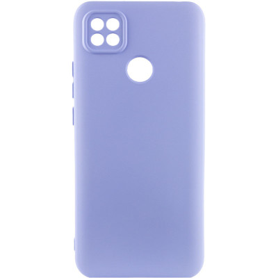 Накладка (з мікрофіброю) Silicone Cover Lakshmi Full Camera для Oppo A15s / A15- бузковий