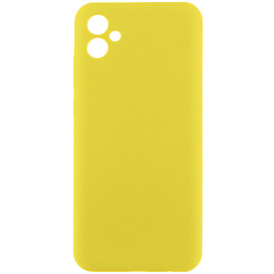 Накладка (з мікрофіброю) Silicone Cover Lakshmi Full Camera для Samsung A06- жовтий