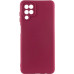 Накладка (з мікрофіброю) Silicone Cover Lakshmi Full Camera для Samsung A12 / A125 / M12- марсала