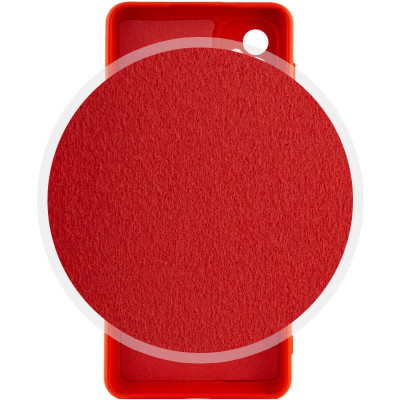 Накладка (з мікрофіброю) Silicone Cover Lakshmi Full Camera для Samsung A12 / A125 / M12- червоний
