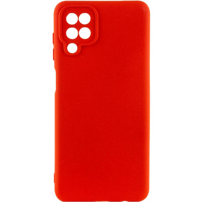 Накладка (з мікрофіброю) Silicone Cover Lakshmi Full Camera для Samsung A12 / A125 / M12- червоний