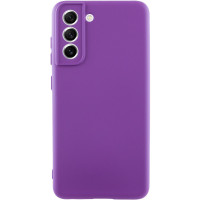 Накладка (з мікрофіброю) Silicone Cover Lakshmi Full Camera для Samsung S21 FE- фіолетовий