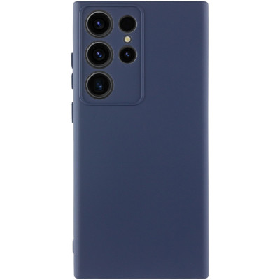 Накладка (з мікрофіброю) Silicone Cover Lakshmi Full Camera для Samsung S23 Ultra- темно-синій