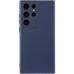 Накладка (з мікрофіброю) Silicone Cover Lakshmi Full Camera для Samsung S23 Ultra- темно-синій