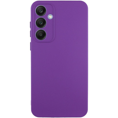 Накладка (з мікрофіброю) Silicone Cover Lakshmi Full Camera для Samsung S24 FE- фіолетовий