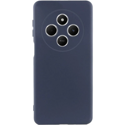 Накладка (з мікрофіброю) Silicone Cover Lakshmi Full Camera для Xiaomi Redmi 14C / Redmi A4 / Poco C75- темно-синій