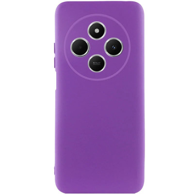 Накладка (з мікрофіброю) Silicone Cover Lakshmi Full Camera для Xiaomi Redmi 14C / Redmi A4 / Poco C75- фіолетовий