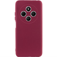 Накладка (з мікрофіброю) Silicone Cover Lakshmi Full Camera для Xiaomi Redmi 14C / Redmi A4 / Poco C75- марсала
