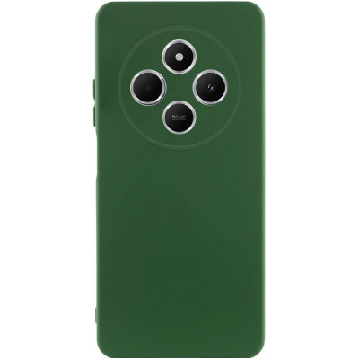 Накладка (з мікрофіброю) Silicone Cover Lakshmi Full Camera для Xiaomi Redmi 14C / Redmi A4 / Poco C75- темно-зелений