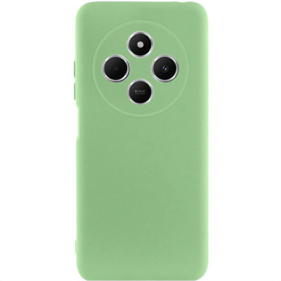 Накладка (з мікрофіброю) Silicone Cover Lakshmi Full Camera для Xiaomi Redmi 14C / Redmi A4 / Poco C75- фісташковий