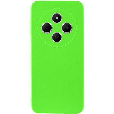 Накладка (з мікрофіброю) Silicone Cover Lakshmi Full Camera для Xiaomi Redmi 14C / Redmi A4 / Poco C75- салатовий