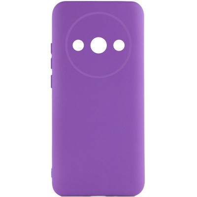 Накладка (з мікрофіброю) Silicone Cover Lakshmi Full Camera для Xiaomi Redmi A3- фіолетовий