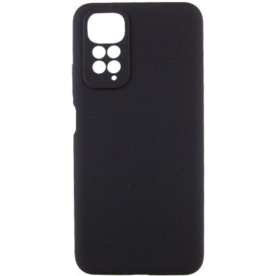 Накладка (з мікрофіброю) Silicone Cover Lakshmi Full Camera для Xiaomi Redmi Note 11 4G / Note 11S- чорний