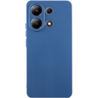 Накладка (з мікрофіброю) Silicone Cover Lakshmi Full Camera для Xiaomi Redmi Note 13 5G- синій
