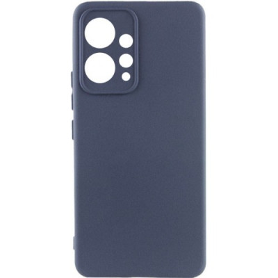 Накладка (з мікрофіброю) Silicone Cover Lakshmi Full Camera для Xiaomi Redmi Note 12 Pro 5G- темно-синій