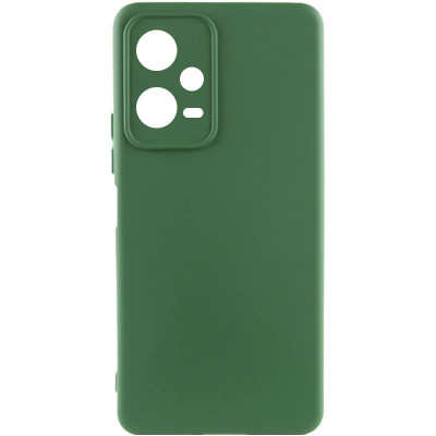Накладка (з мікрофіброю) Silicone Cover Lakshmi Full Camera для Xiaomi Redmi Note 12 Pro 5G- темно-зелений