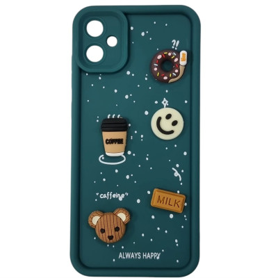 Накладка TPU Toys Case Always Happy для Samsung A06- сосново-зелений Накладка TPU Toys Case Always Happy для Samsung A06- сосново-зелений