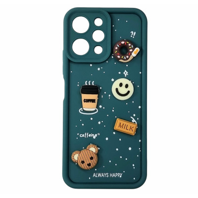 Накладка TPU Toys Case Always Happy для Xiaomi Redmi 12- сосново-зелений Накладка TPU Toys Case Always Happy для Xiaomi Redmi 12- сосново-зелений