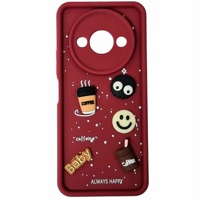 Накладка TPU Toys Case Always Happy для Xiaomi Redmi A3- червоний Накладка TPU Toys Case Always Happy для Xiaomi Redmi A3- червоний