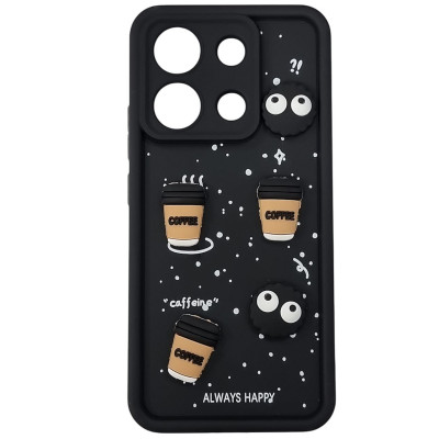 Накладка TPU Toys Case Always Happy для Xiaomi Redmi Note 13 4G- чорний Накладка TPU Toys Case Always Happy для Xiaomi Redmi Note 13 4G- чорний