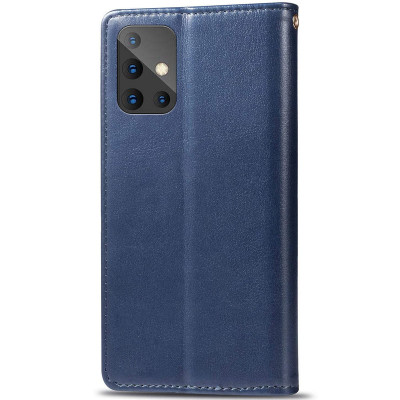 Чохол-книжка GETMAN Gallant шкіряний для Samsung A51 / A515- синій Чохол-книжка GETMAN Gallant шкіряний для Samsung A51 / A515- синій