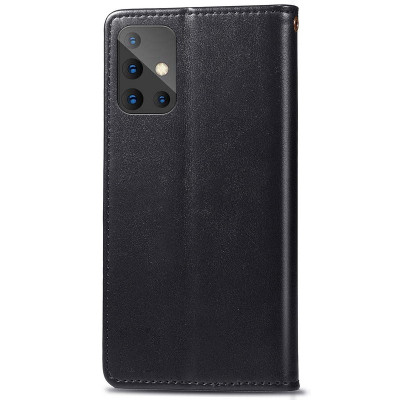 Чохол-книжка GETMAN Gallant шкіряний для Samsung A51 / A515- чорний Чохол-книжка GETMAN Gallant шкіряний для Samsung A51 / A515- чорний