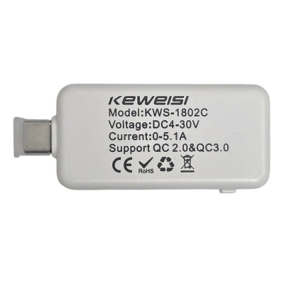Type-C тестер цифровий Keweisi KWS-1802c- білий