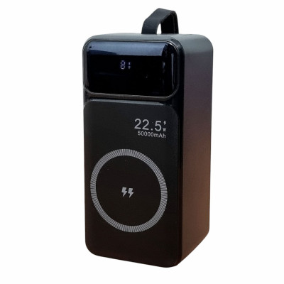 Power Bank PYT-50 Wireless Charger 50000mAh (QC+PD) 22.5W- чорний Power Bank PYT-50 Wireless Charger 50000mAh (QC+PD) 22.5W- чорний