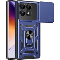 Протиударний чохол Camshield Serge Ring для Xiaomi Poco F6 Pro- синій