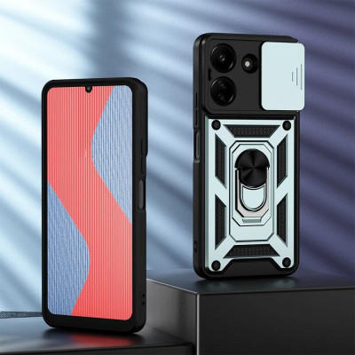 Протиударний чохол Camshield Serge Ring для Xiaomi Redmi 13C 4G / Poco C65- зелений Протиударний чохол Camshield Serge Ring для Xiaomi Redmi 13C 4G / Poco C65- зелений