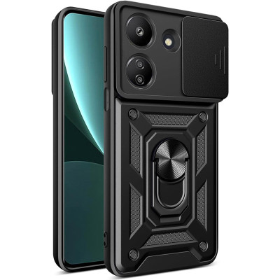 Протиударний чохол Camshield Serge Ring для Xiaomi Redmi 13C 4G / Poco C65- чорний Протиударний чохол Camshield Serge Ring для Xiaomi Redmi 13C 4G / Poco C65- чорний